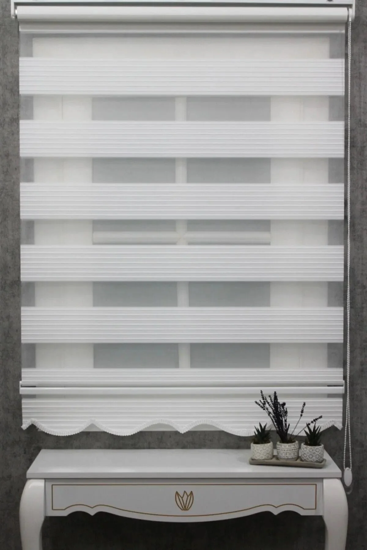 loolpi home beyaz genis pliseli zebra stor perde etek dilimli 33993881878707